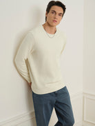 Off White Deon Crochet Sweatshirt Mens Lightweight Pullover Long Sleeve ONS Clothing 