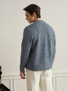 Navy Byron Cloud-Knit Cardigan Mens Knit Cardigan Soft Cotton Outerwear Button Up Cardigan ONS Clothing