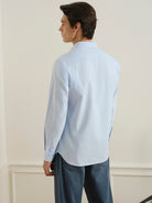 Lt Blue Fulton Oxford Shirt Mens Woven Button Down Oxford Shirt Collared ONS Clothing