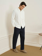 Off White Varick Jacquard Texture Overshirt Mens Spread Collar Woven Button Up Shirt ONS Clothing