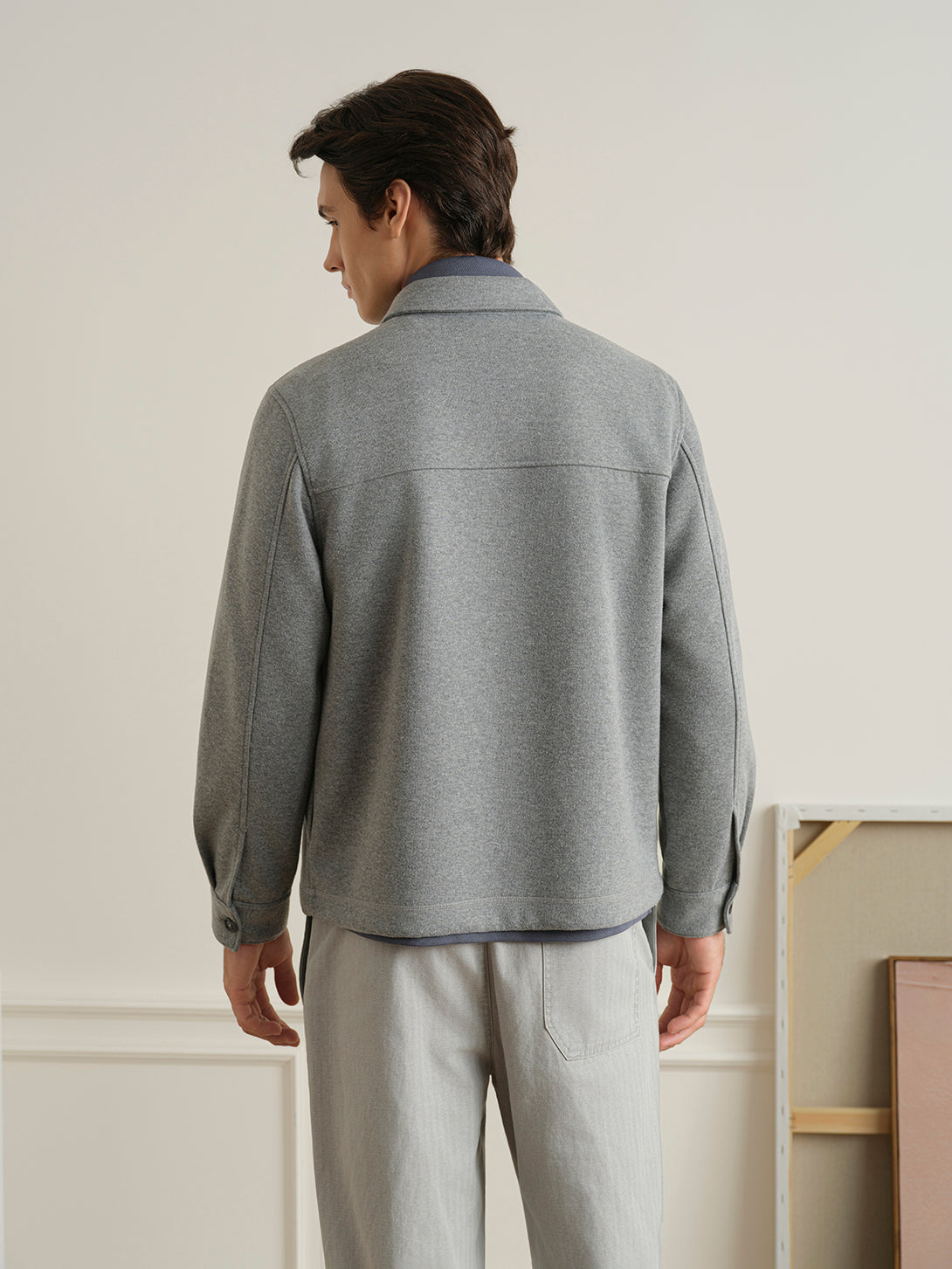 Grey Heather Corsa Woolly Overshirt Mens Layering Overshirt ONS Clothing
