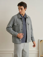 Grey Heather Corsa Woolly Overshirt Mens Layering Overshirt ONS Clothing