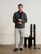 Charcoal Heather Murray Heather Twill Blazer Mens Blazer Suit Jacket 