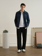Dk Indigo Remi Ripple Denim Jacket Denim Button Up Jacket Outerwear ONS Clothing 