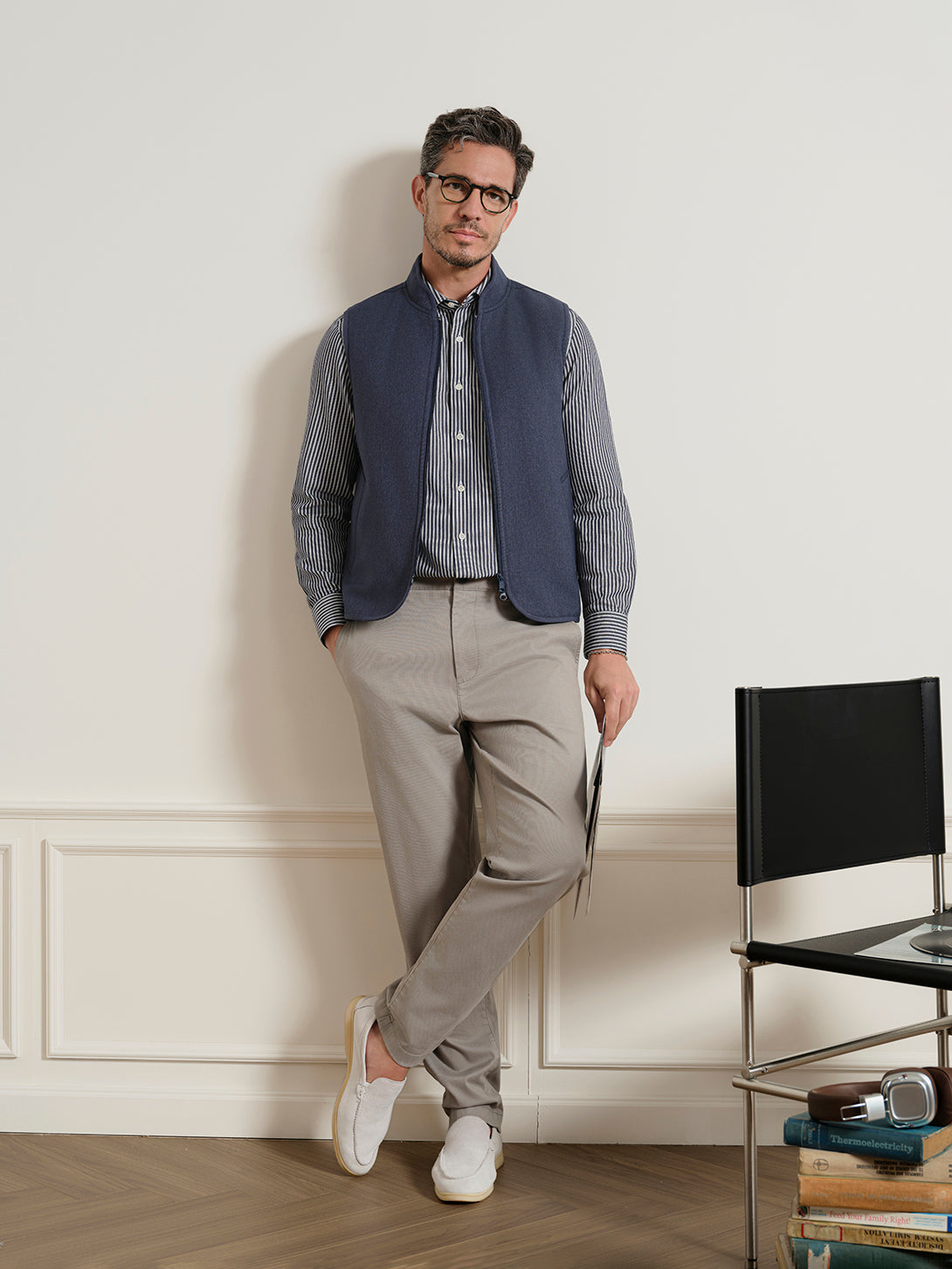 Grey Rider Bedford Trousers Mens Trouser Tapered Chino Pants ONS Clothing