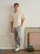Grey Wythe Vintage Herringbone Trousers Mens Trouser Pants Relaxed Fit Herringbone Pattern ONS Clothing 