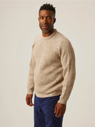 Oatmeal Ford Crew Mens Peregrine Crewneck Sweater 