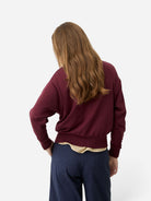 Burgundy Freya Womens Diarte Merino Wool Sweater 