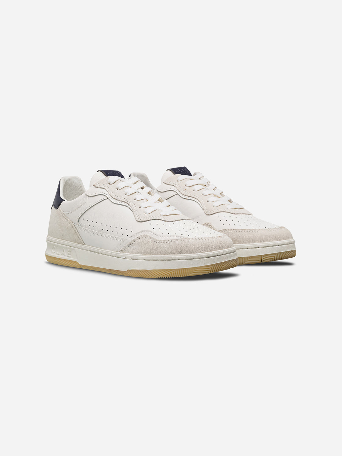 White Navy Light Natural Gum Haywood Clae Shoes Clae Footwear Los Angeles