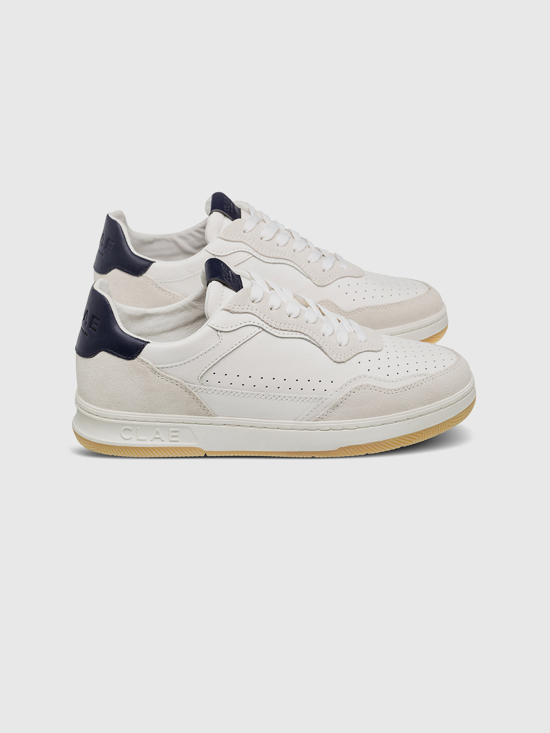 White Navy Light Natural Gum Haywood Clae Shoes Clae Footwear Los Angeles
