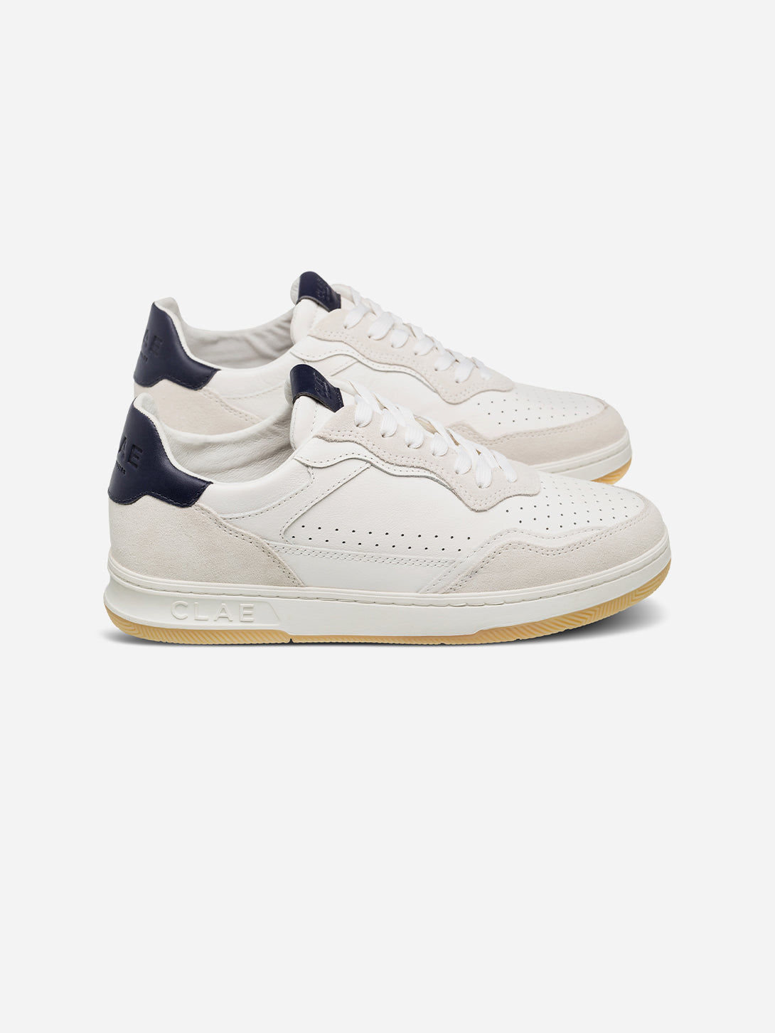 White Navy Light Natural Gum Haywood Clae Shoes Clae Footwear Los Angeles