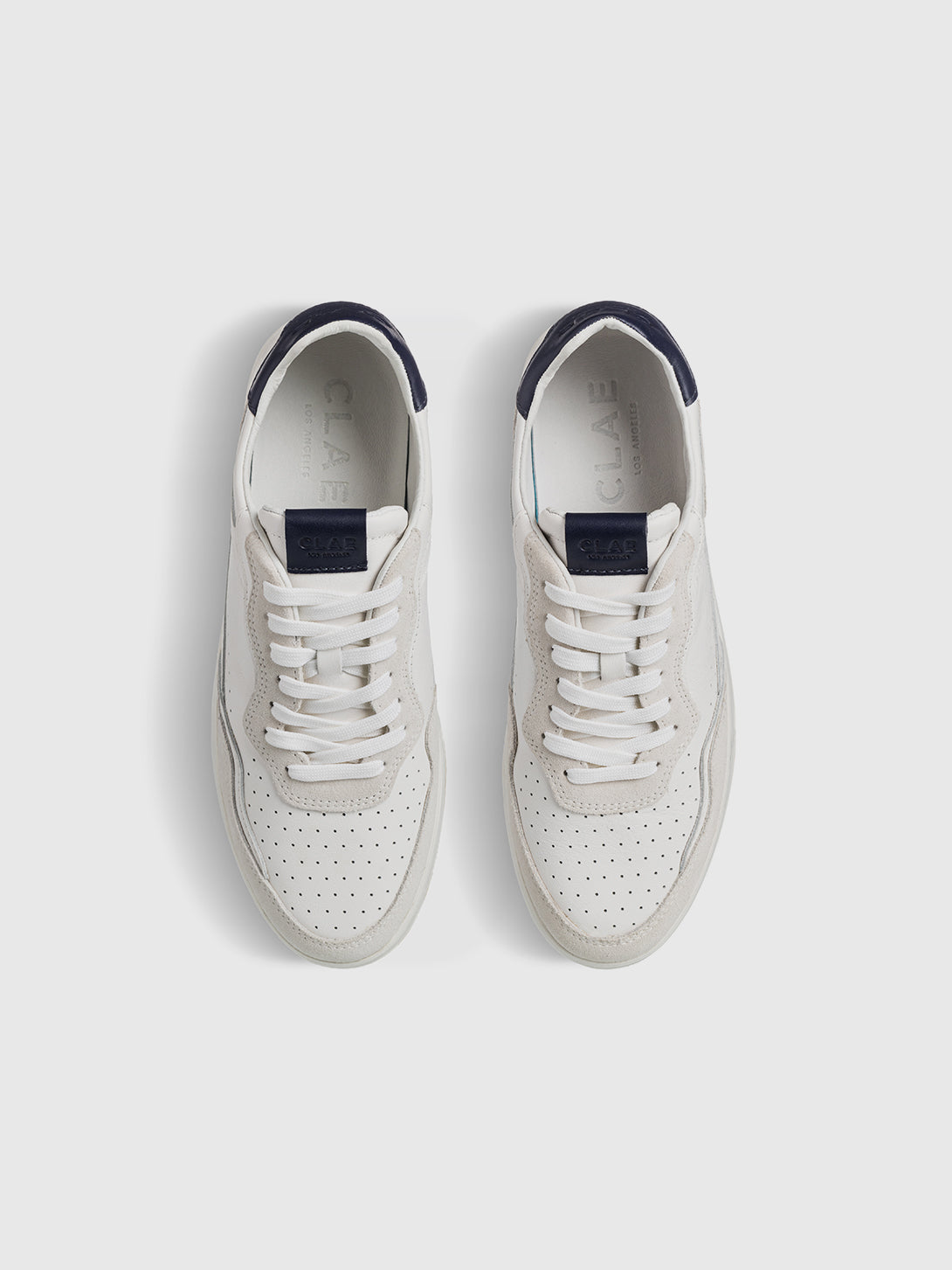 White Navy Light Natural Gum Haywood Clae Shoes Clae Footwear Los Angeles
