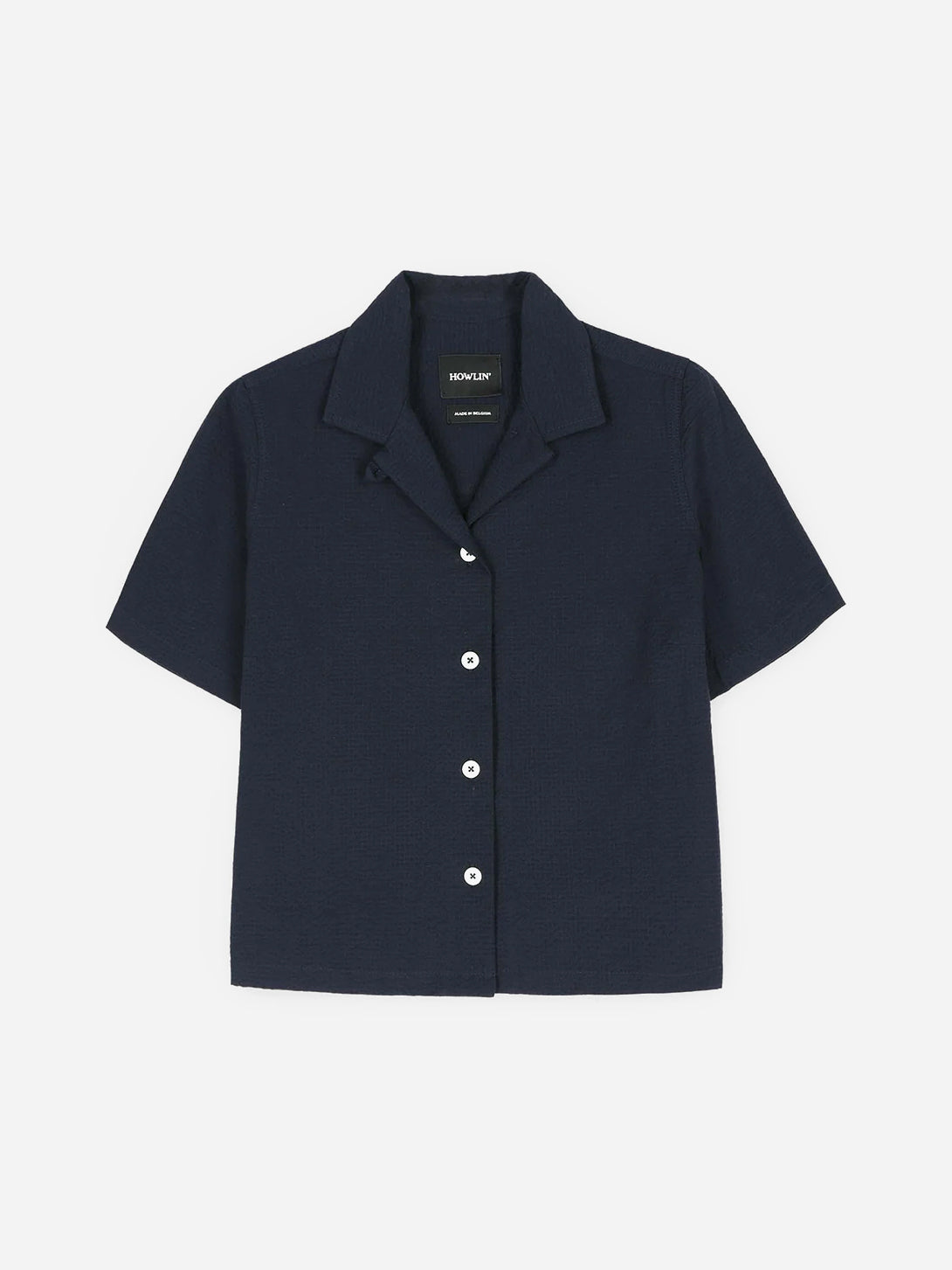 Navy Cocktails for the Girls Shirt Womens Short Sleeve Camp Colalr Shirt Howlin Clothing 