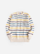 Ecru Six Blade Knit Mens Striped Knit Pullover Howlin Clothing 