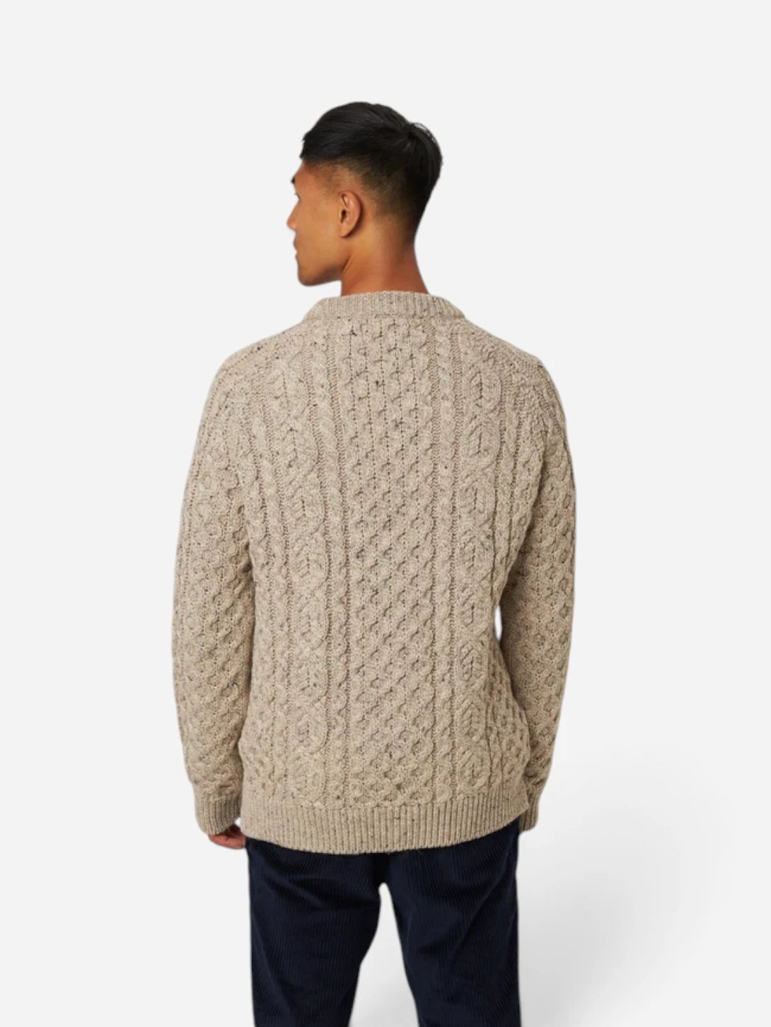 Hudson Aran Jumper Skiddaw Mens Knit Pullover Sweater Peregrin Clothing 