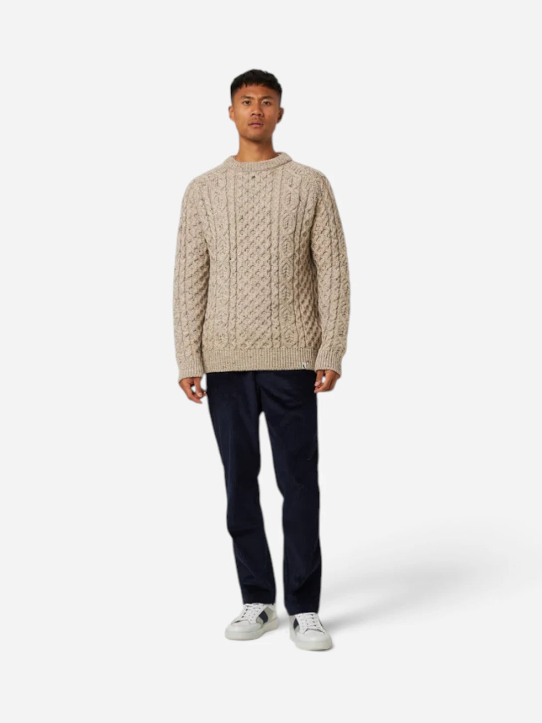 Hudson Aran Jumper Skiddaw Mens Knit Pullover Sweater Peregrin Clothing 