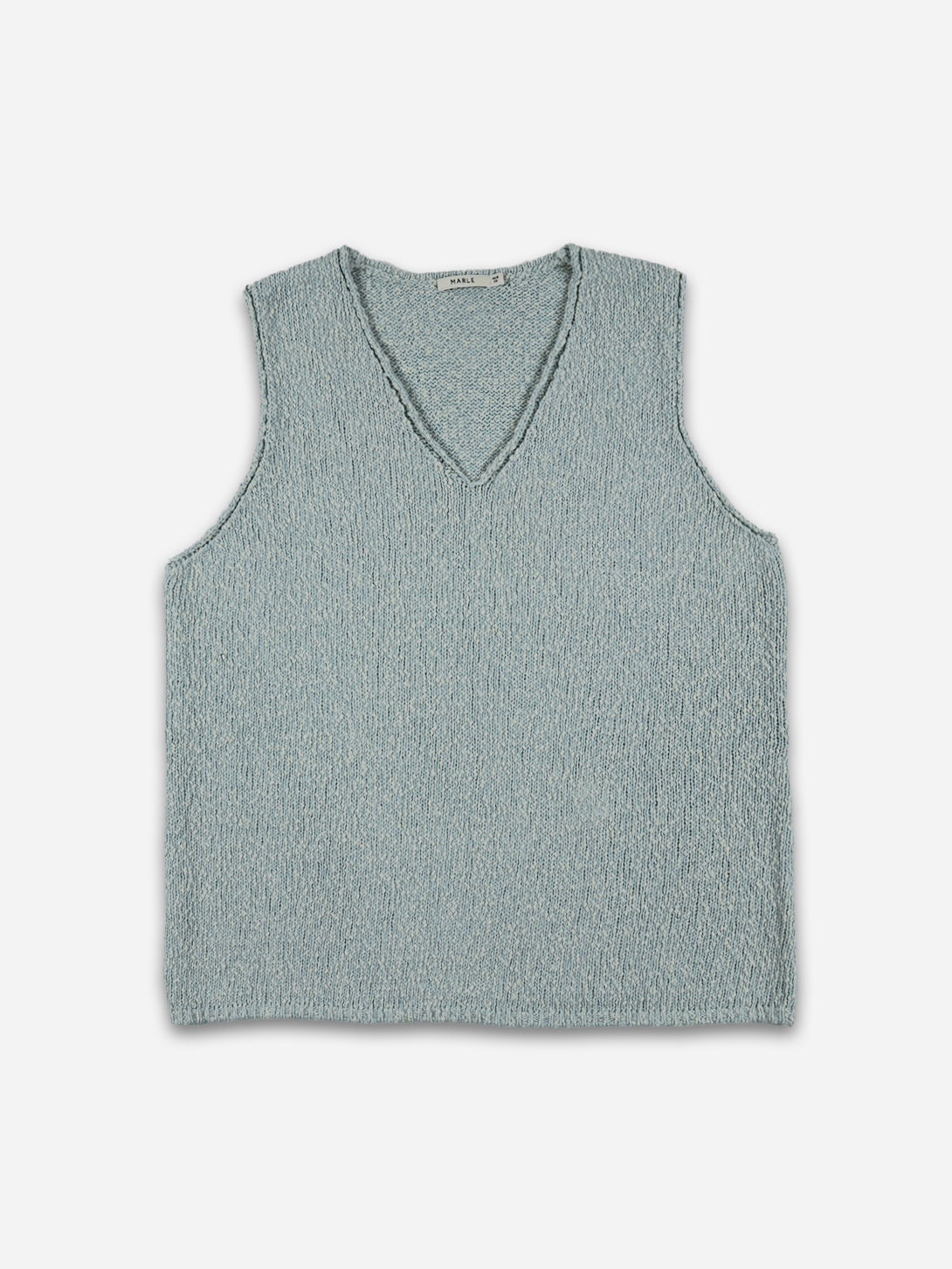 Blue Melange Nya Vest Womens Marle Sleeveless Vest Cotton V Neck 