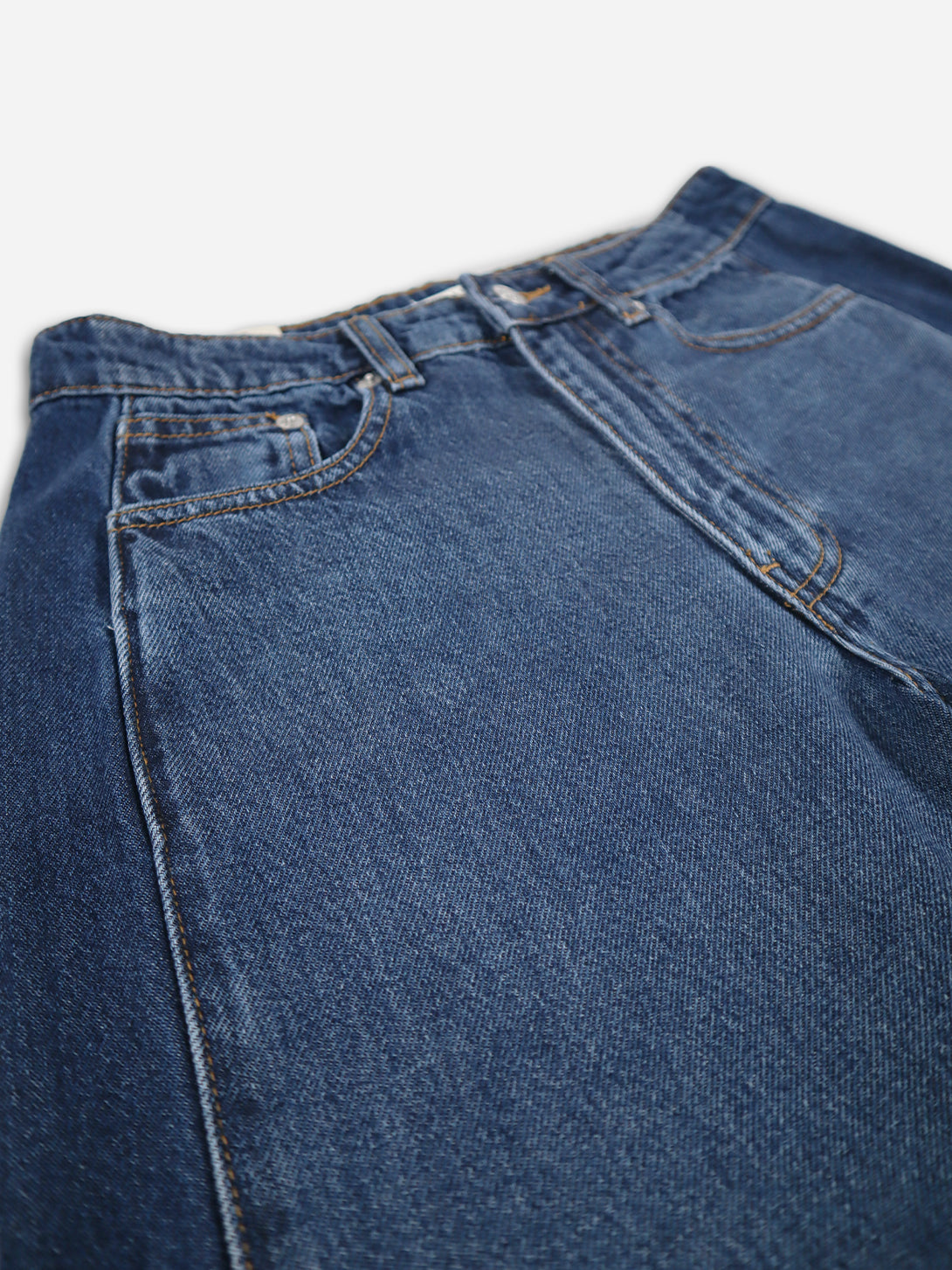 Indigo Border Jean Womens Jeans Marle Wide Leg Denim Two Tone 