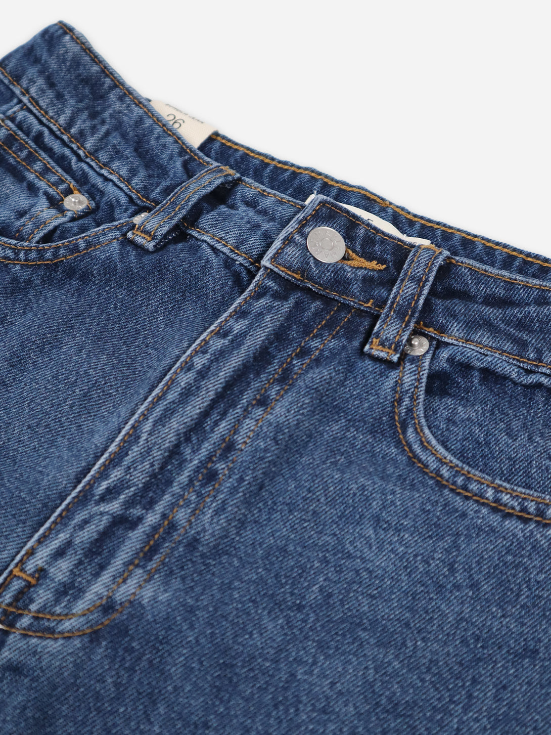 Indigo Border Jean Womens Jeans Marle Wide Leg Denim Two Tone 