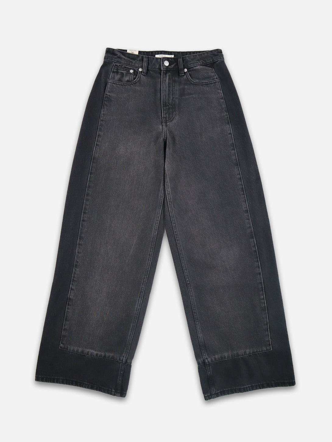 Black Border Jean Womens Jeans Marle Wide Leg Denim Two Tone 