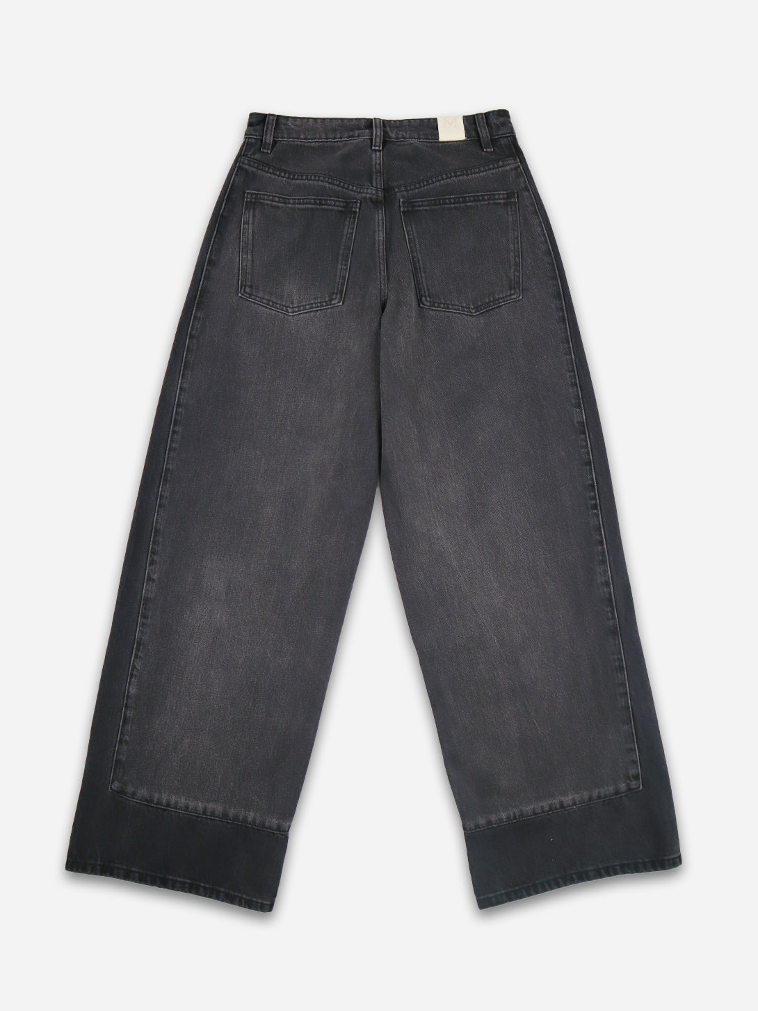 Black Border Jean Womens Jeans Marle Wide Leg Denim Two Tone 