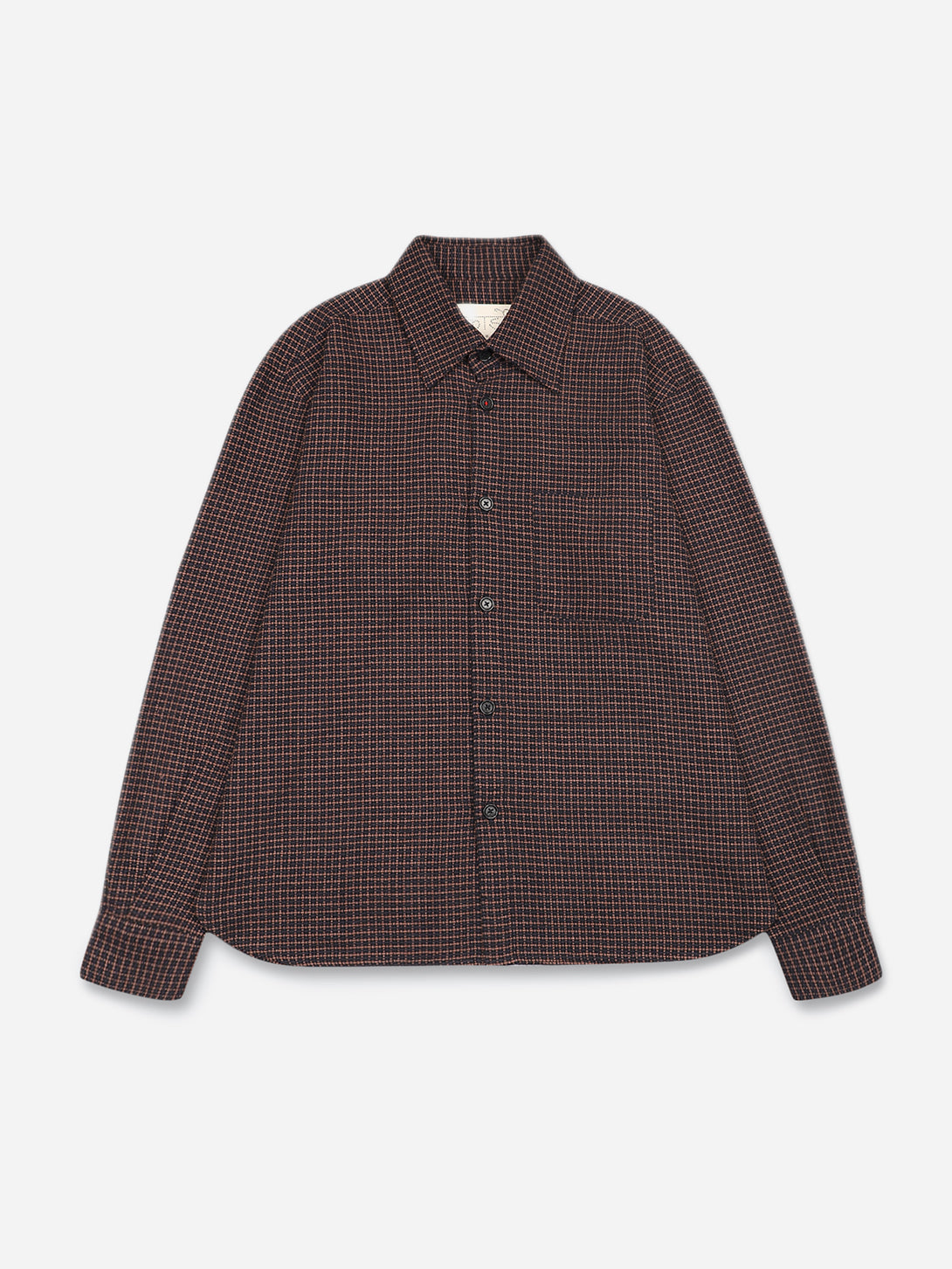 Ganache Luis Shirt Mens Mini Checkered Kardo Button Up Woven Shirt 