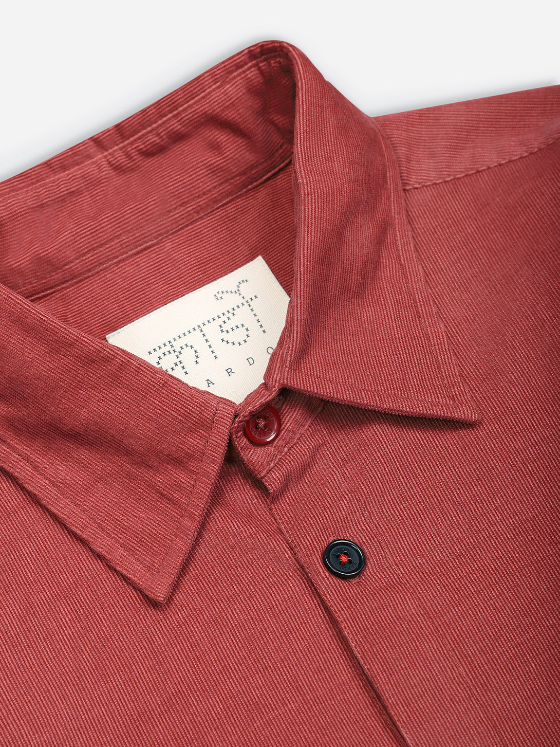 Living Coral Luis Cord Shirt Mens Kardo Corduroy Button Up Shirt 