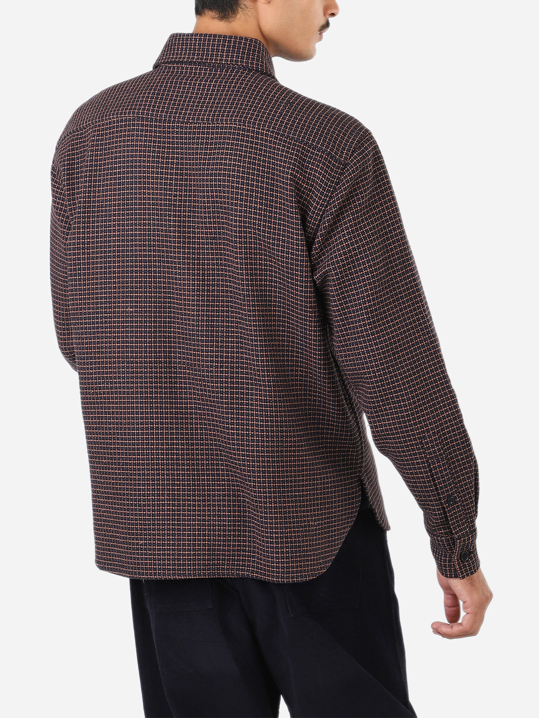 Ganache Luis Shirt Mens Mini Checkered Kardo Button Up Woven Shirt 