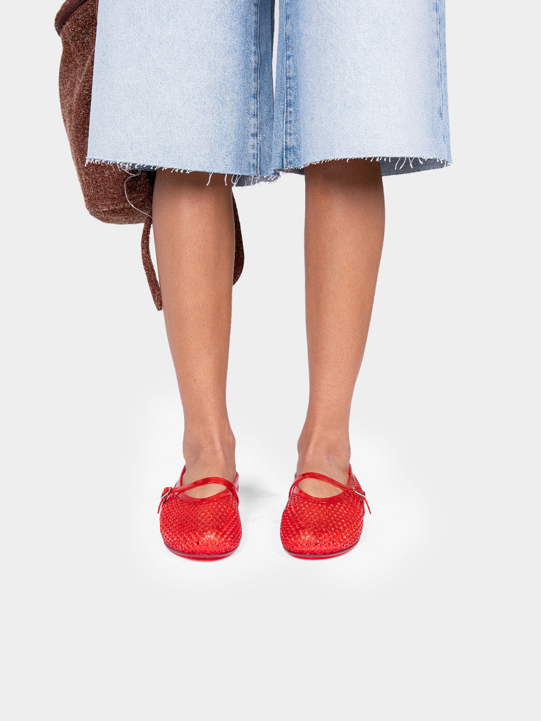 Cherry Classy Womens Jelly Intentionally Blank Red Shoe Flats 