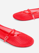 Cherry Classy Womens Jelly Intentionally Blank Red Shoe Flats 