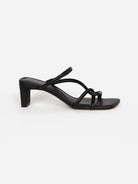 Black Willow Womens Black Leather Heel Shoe Intentionally Blank 
