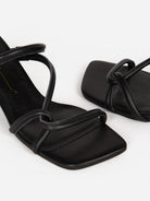 Black Willow Womens Black Leather Heel Shoe Intentionally Blank 