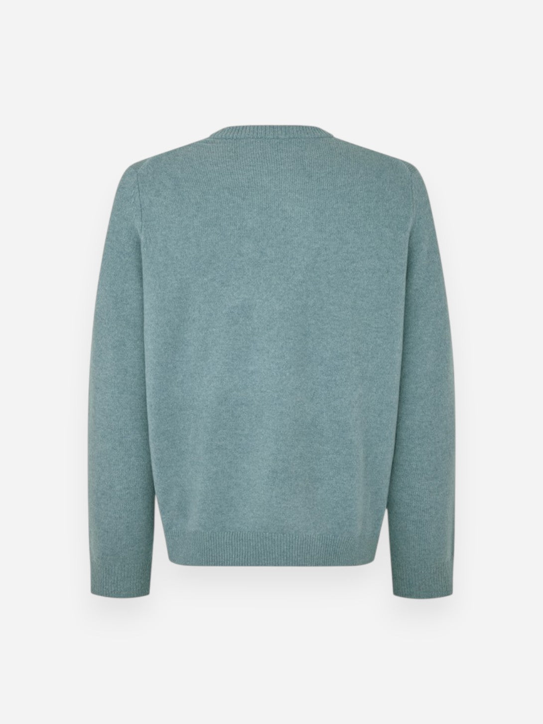 Stormy Sea Isak Knit Sweater Mens Wool Cashmere Knit Sweater Samsoe Samsoe 
