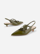 Hunter Jax Womens Green Intentionally Blank Leather Shoes 