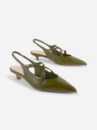 Hunter Jax Womens Green Intentionally Blank Leather Shoes 