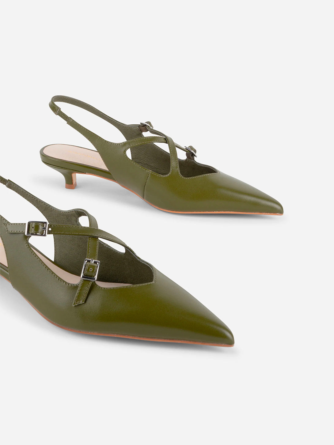 Hunter Jax Womens Green Intentionally Blank Leather Shoes 