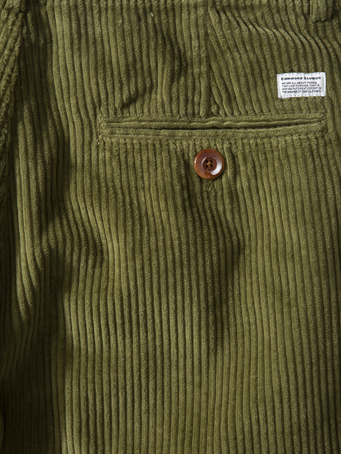 Plain Khaki Jorge Pant Edmmond Studios Corduory Trousers 