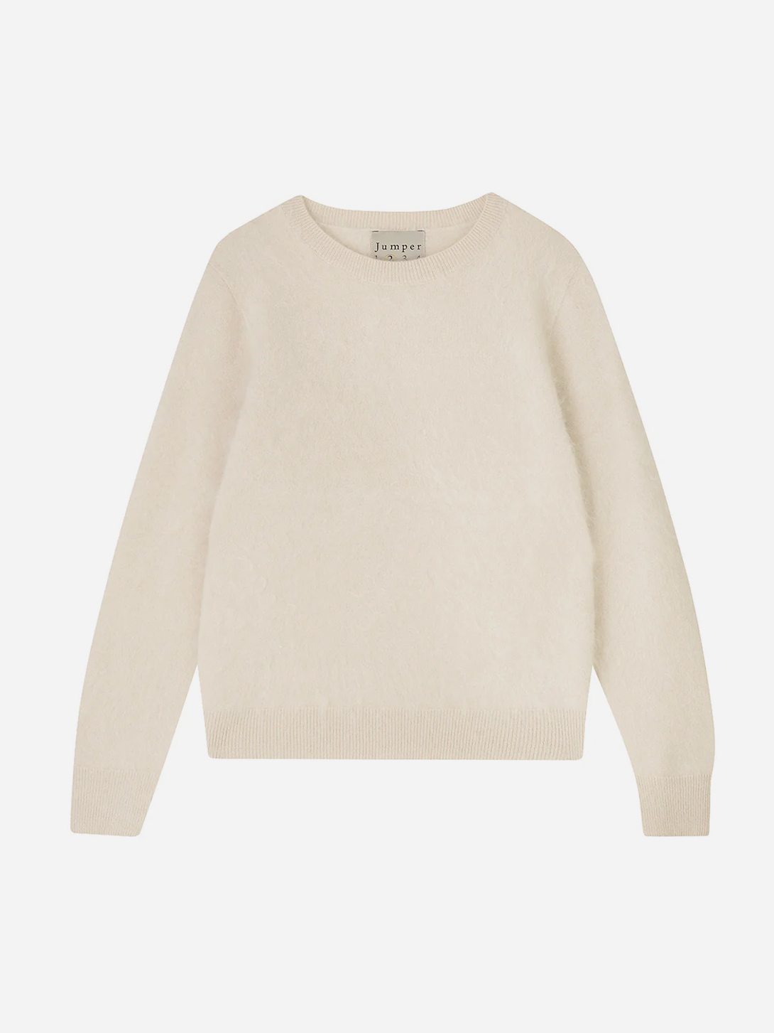 Ecru Brushed Crew Jumper1234 Cashmere Crewneck Sweater Womens 