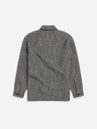 Black Eco Herringbone Over Shirt Mens Relaxed Overshirt Krost Clothing