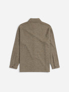 Bronze Brown Eco Relaxed Chevron Shirt Mens Herringbone Button Up Woven Shirt Krost Clothing