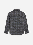Night Sky Eco Long Plaid Shirt Mens Woven Checkered Shirt 