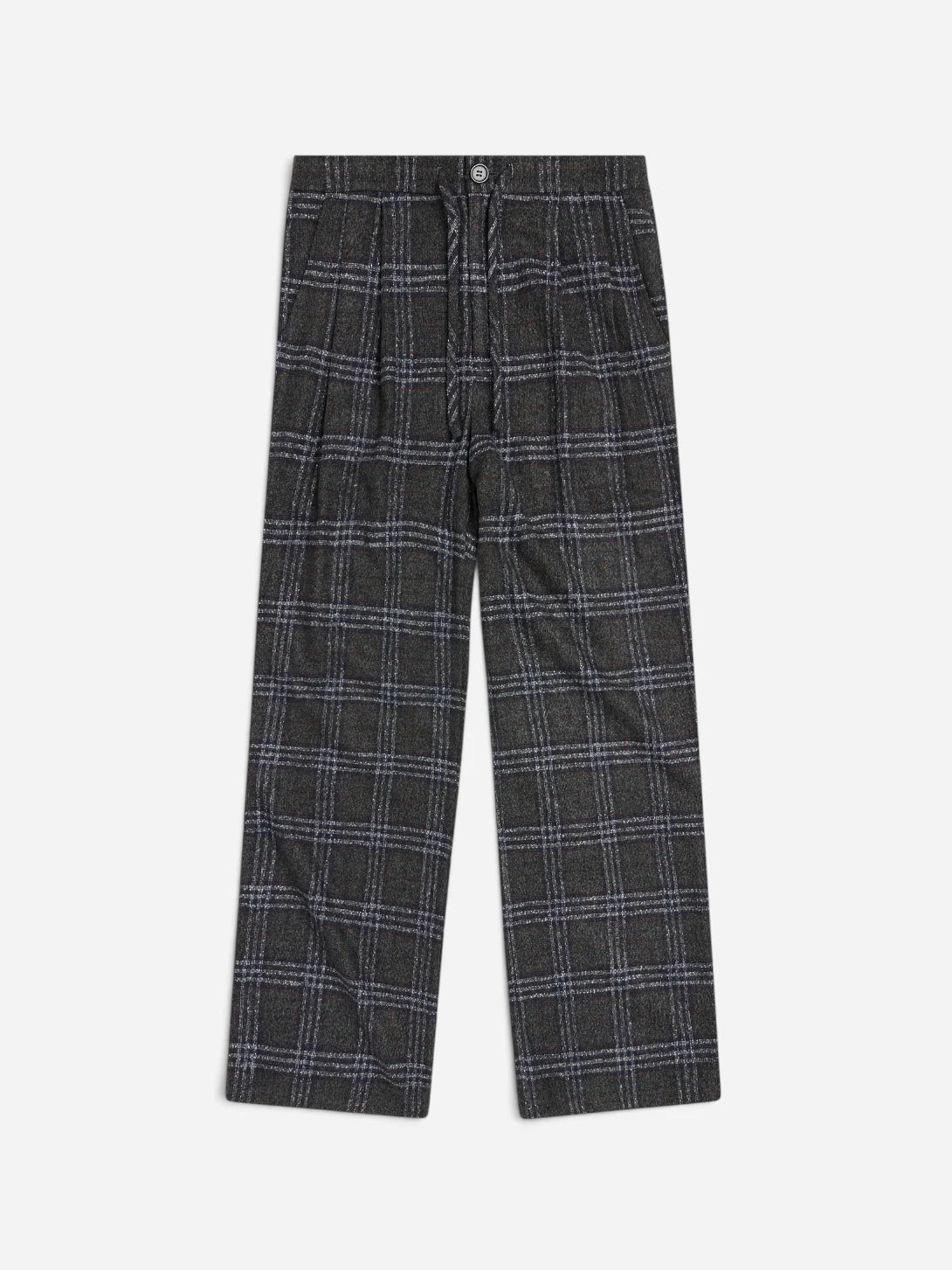 Night Sky Eco Half Elastic Plaid Pant mens Checkered Pleated Pants Krost Clothing