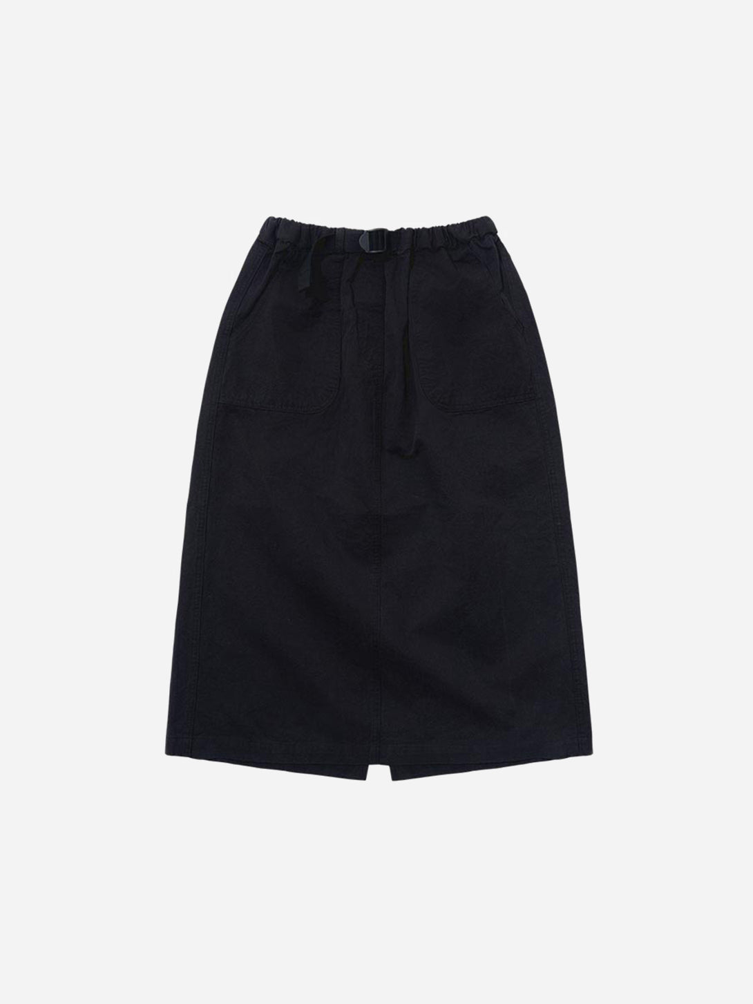 Black Cotton Fatigue Skirt Womens Relaxed Fit Skirt Black Kappy Clothing 