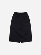 Black Cotton Fatigue Skirt Womens Relaxed Fit Skirt Black Kappy Clothing 