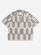 Natural Ikat Rohit Mens Pattern Camp Colalr Woven Shirt Kardo