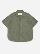 Olive Ronen Mens Pattern Camp Collar Woven Shirt Kardo 