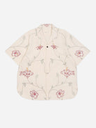 Natural Ronen Mens Pattern Camp Collar Woven Shirt Kardo 