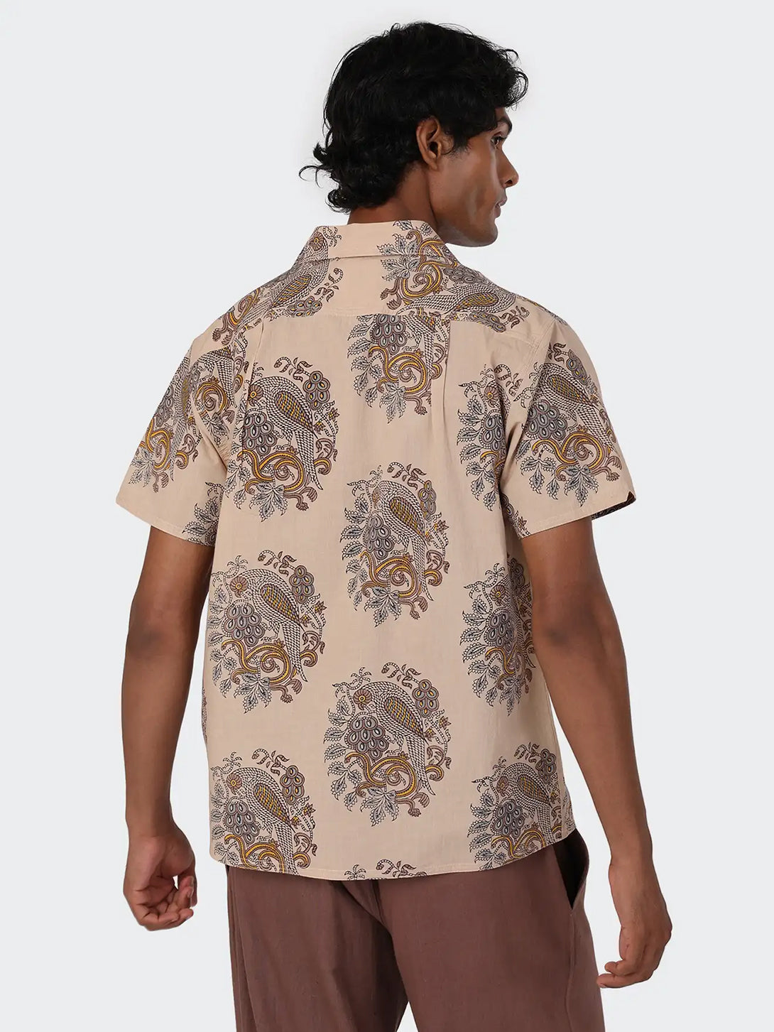 BPSS2603 Chintan Mens Button Up Woven Short Sleeve Shirt Kardo