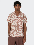 IKATSS2603 Chintan Mens Button Up Woven Short Sleeve Shirt Kardo