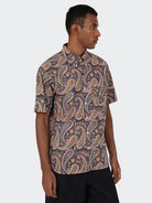 HWSS2603 Ronen Mens Pattern Camp Collar Woven Shirt Kardo 